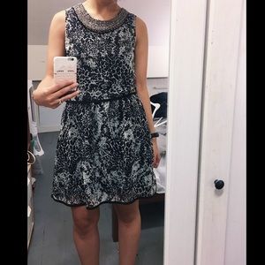 Black & white animal print dress